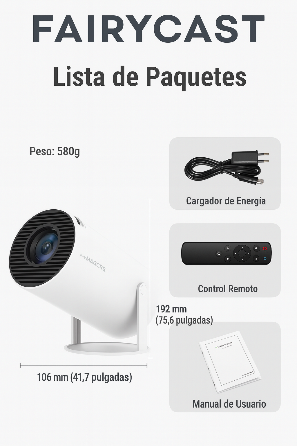 FairyCast™ - Proyector Portátil