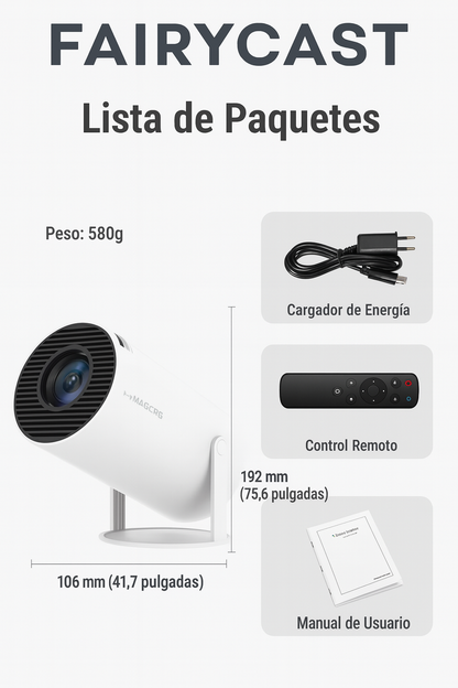 FairyCast™ - Proyector Portátil